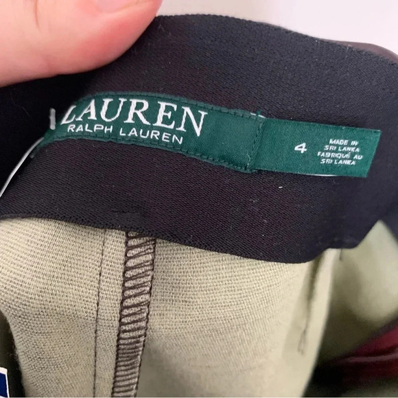 NWT Lauren Ralph Lauren Faux Leather Leggings Cropped 4 - Picture 4 of 12